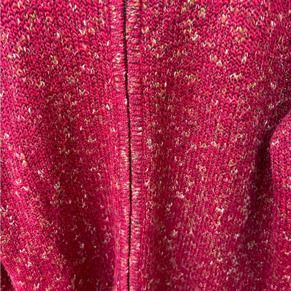 Christopher & Banks Women's Burnt Red Mottled Zippered Cardigan Sweater Size L - Picture 8 of 8